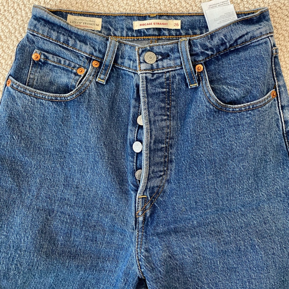 Levi’s Ribcage Straight Leg Jeans size 26 - Picture 5 of 5